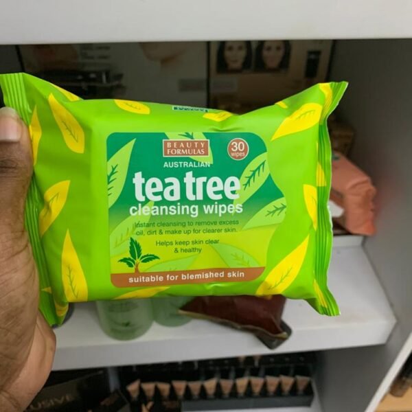 beauty formulas tea tree cleansing wipes