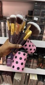 Daroge polka dot brush set + 2 brush holders - Image 3