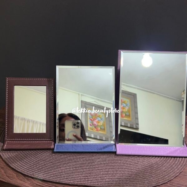 Mirror with leather case / covering