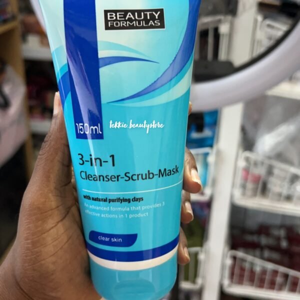 Beauty formulas 3 in 1 cleanser scrub mask