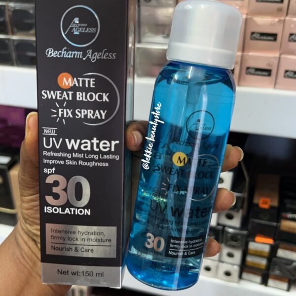 Becharm Ageless Sweat Block Makeup Fix Spray with sunscreen
