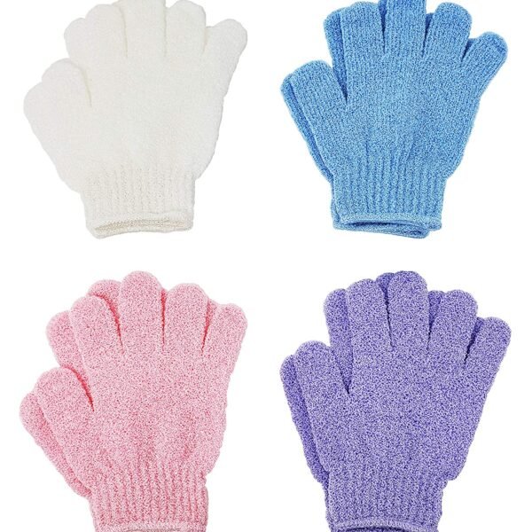 Exfoliating hand gloves