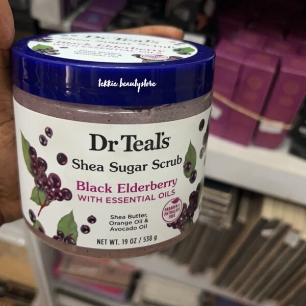 Dr Teals Shea Sugar Scrub - black elderberry