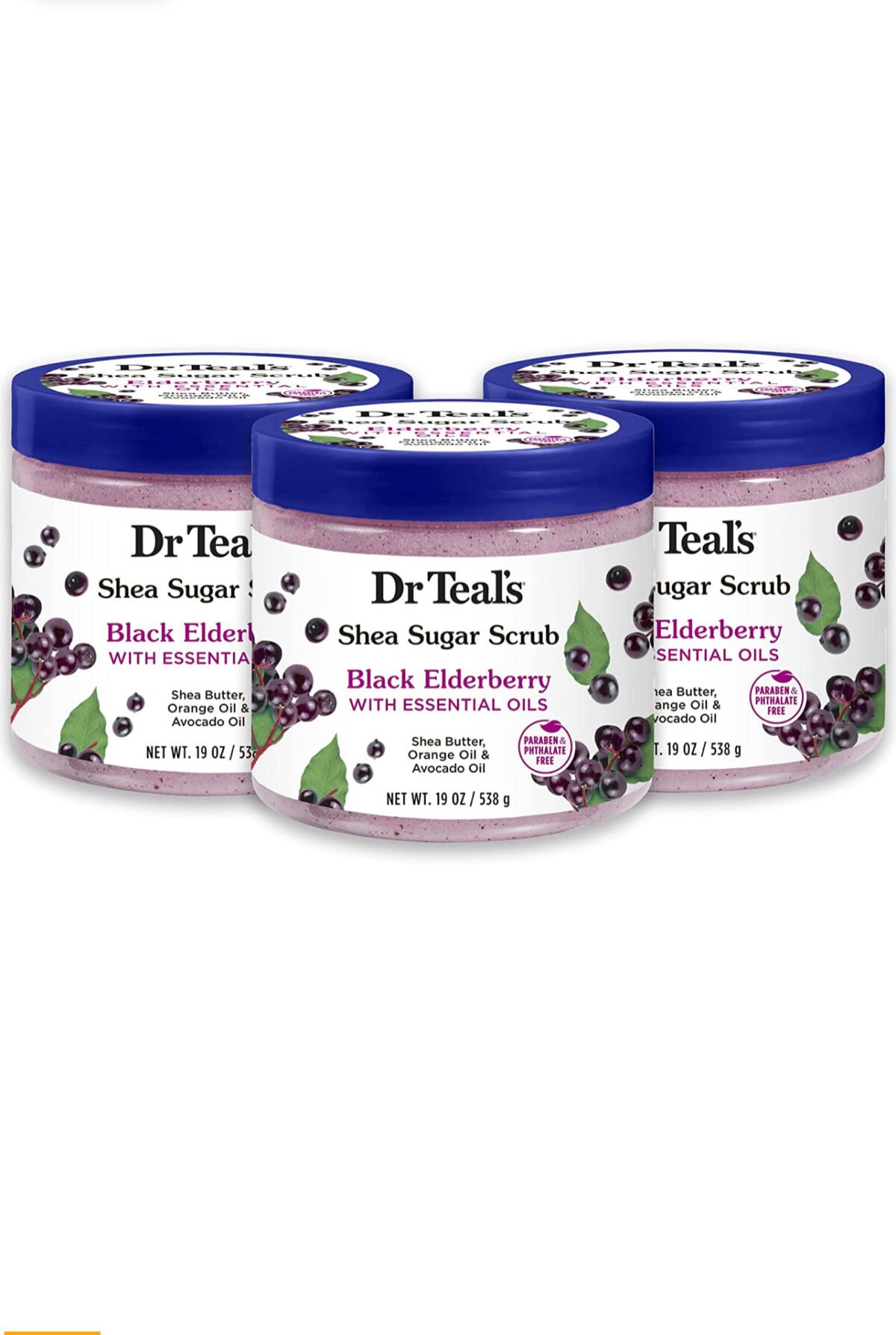 Dr Teals Shea Sugar Scrub - black elderberry - Image 7