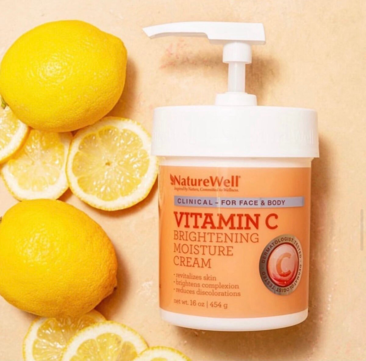 Naturewell vitamin c brightening moisture cream for face & body - Image 1