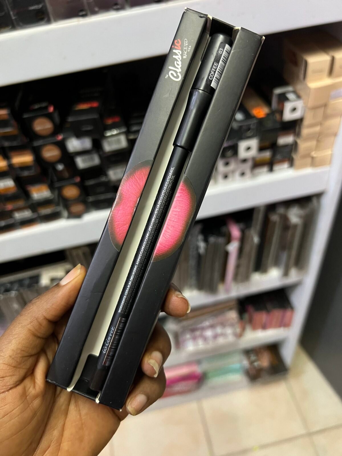 Classic lip pencil + sharpener- coffee - Image 1