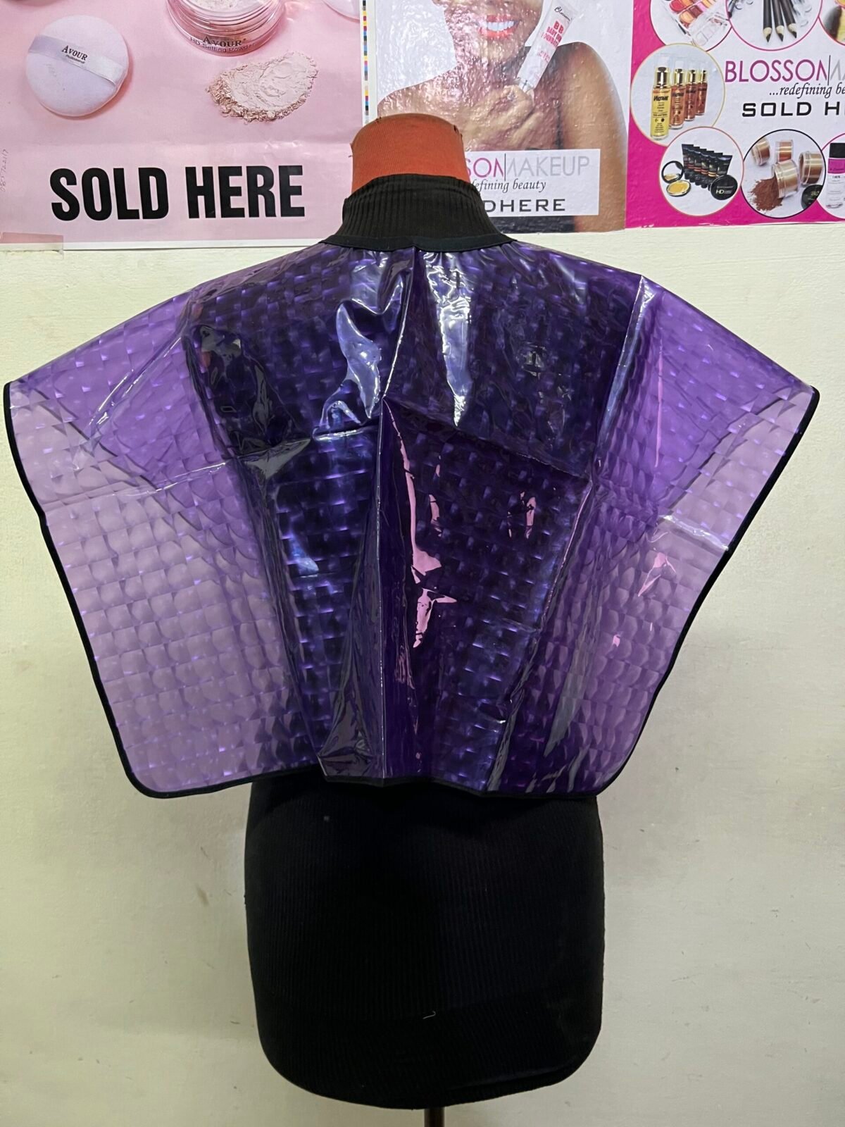 Plastic cape - purple - Image 1