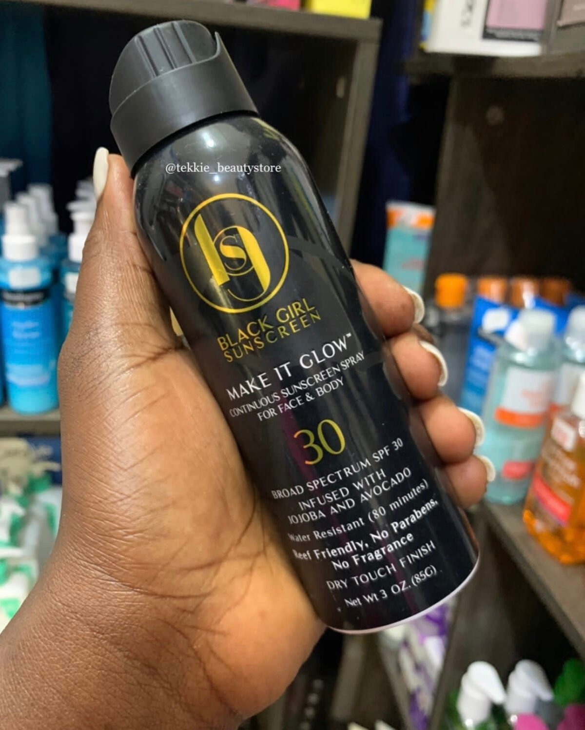 Black girl sunscreen make it glow sunscreen spray - Image 1