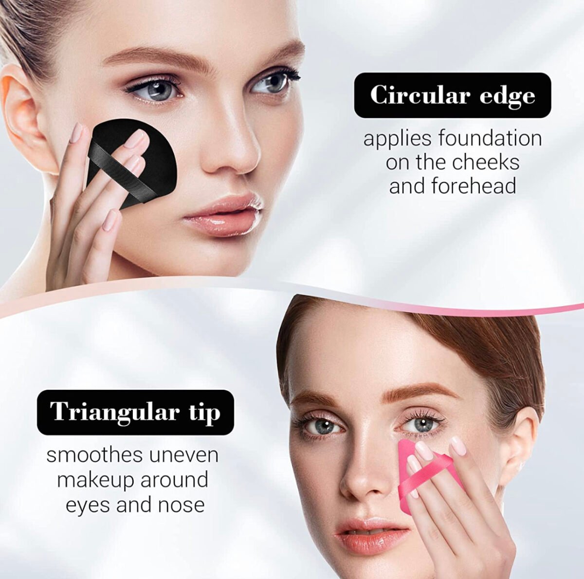 triangular makeup powder puff - Image 3