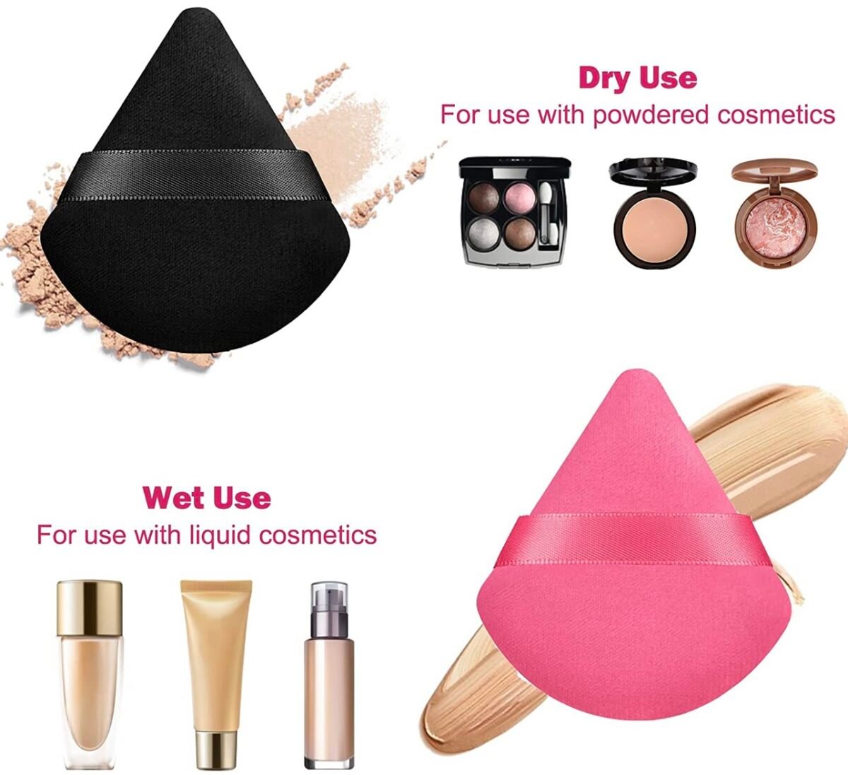 triangular makeup powder puff - Image 4