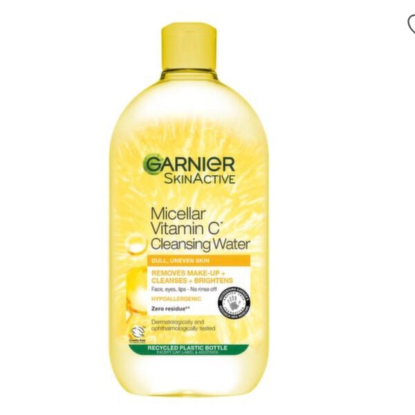 GARNIER VITAMIN C MICELLAR CLEANSING WATER | removes makeup + cleanses + brightens | 700ML