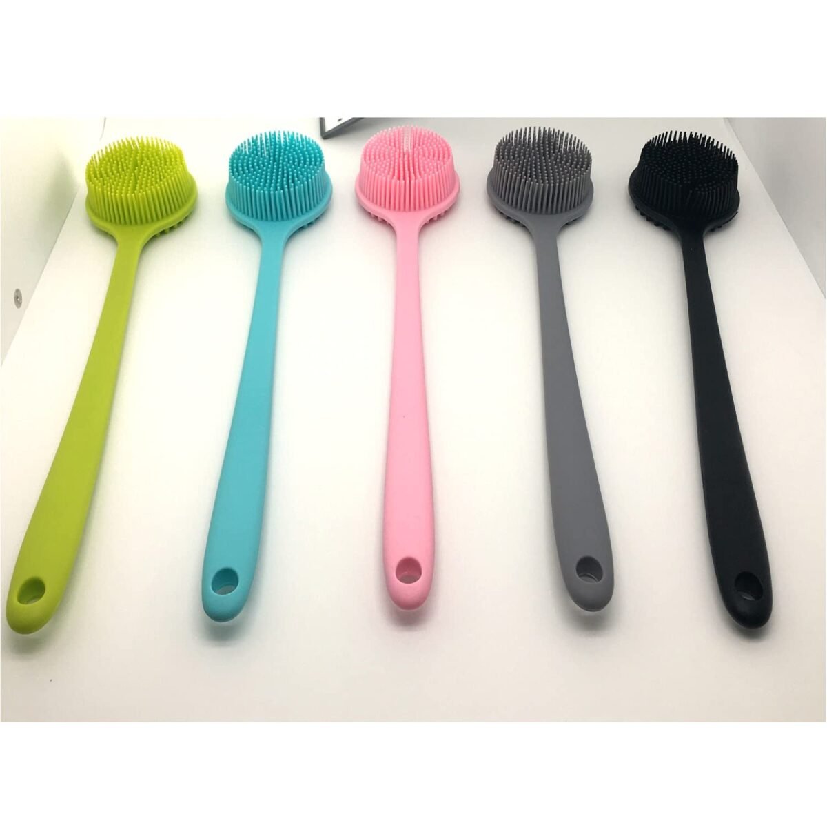 Long handle silicone bath body scrubber - Image 1