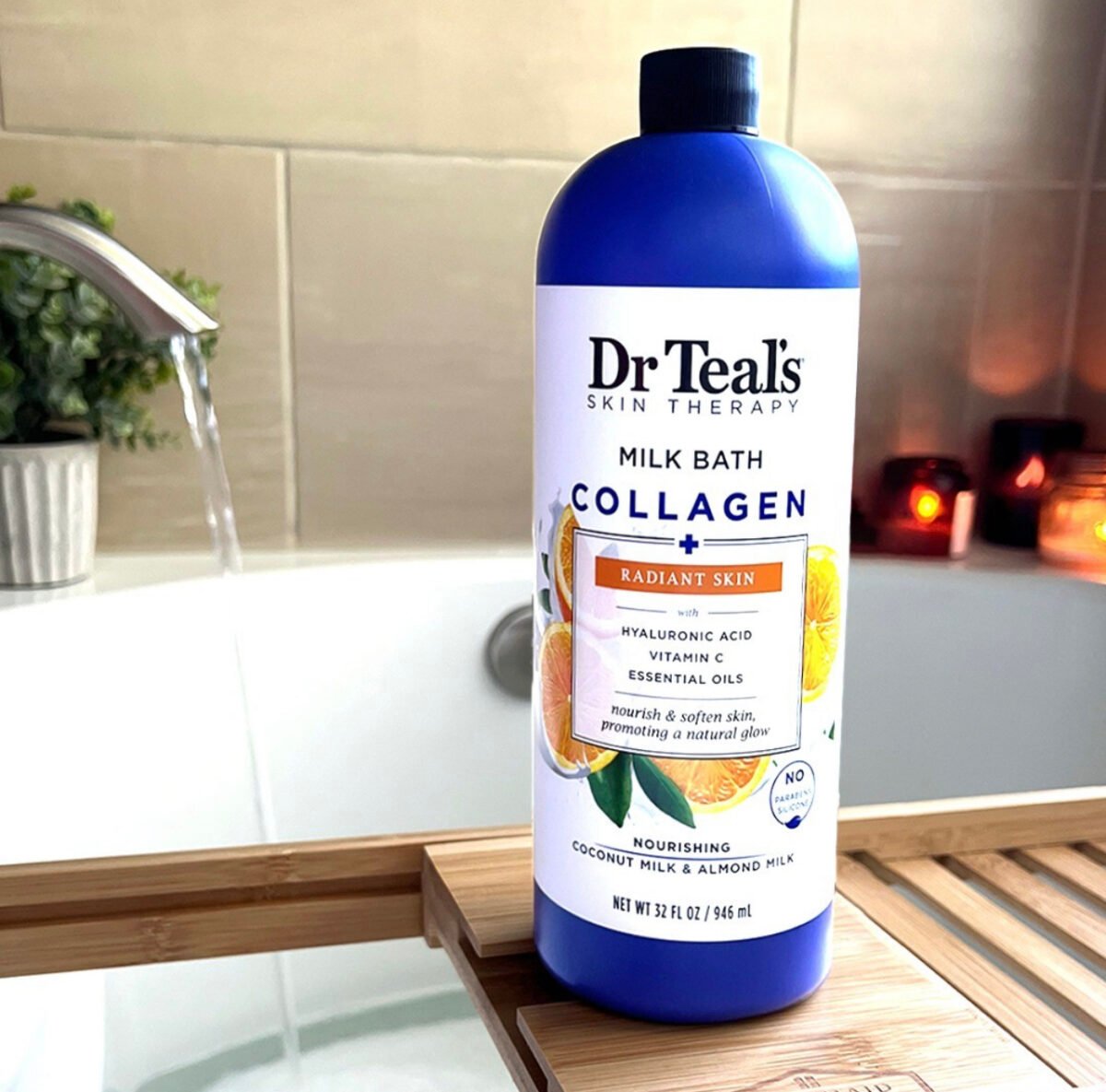 Dr Teals Skin Therapy Collagen + Radiant Skin Milk Bath, 32 fl oz - Image 1