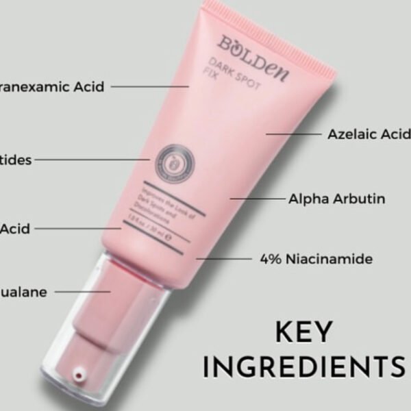 BOLDEN DARK SPOT FIX | A DARK SPOT CORRECTOR WITH TRANEXAMIC ACID, NIACINAMIDE, KOJIC ACID , PEPTIDE , ALLANTOIN, SQUALENE & ALPHA ARBUTIN