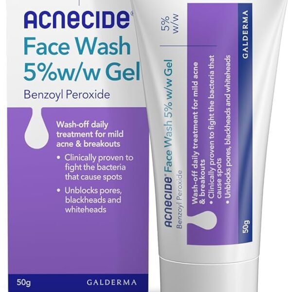 Acnecide Face Wash Spot Treatment with 5% Benzoyl Peroxide 50g