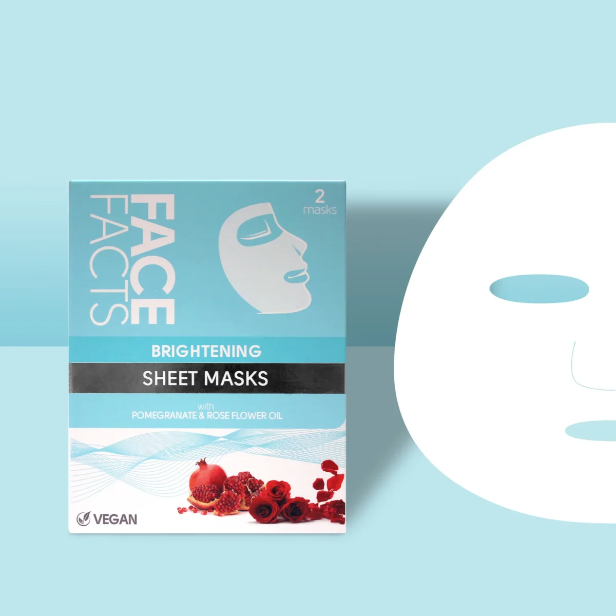 Face facts brightening sheet mask - pack of 2 - Image 1