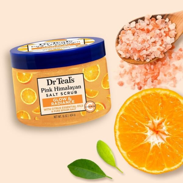 Dr Teal's Pink Himalayan Glow & Radiance Salt Citrus Scrub