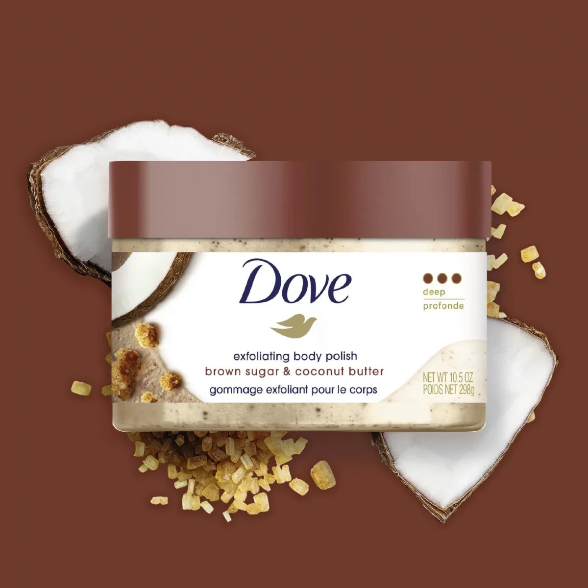 Dove body polish / scrub - brown sugar & coconut butter - Image 1