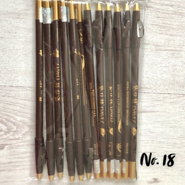 Davis extra waterproof brow | lip pencil + sharpener - no 018