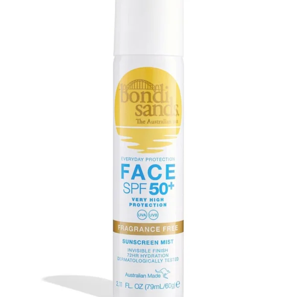 Bondi Sands SPF 50+ Fragrance Free Sunscreen Face Mist Spray 79ml