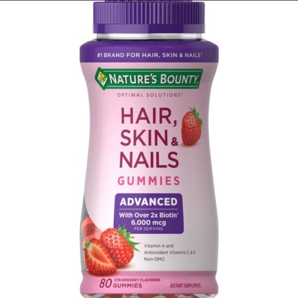 Nature’s Bounty Advanced Hair, Skin & Nails Gummies – 80 Gummies