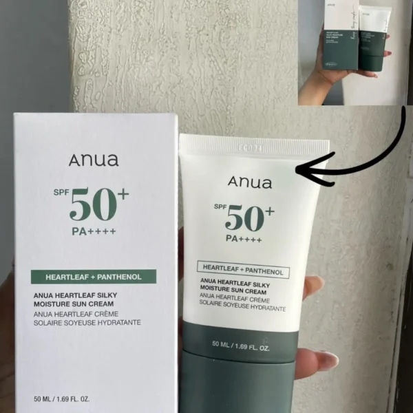 Anua Heartleaf + Panthenol Silky Moisture Sun Cream Sunscreen 50ml
