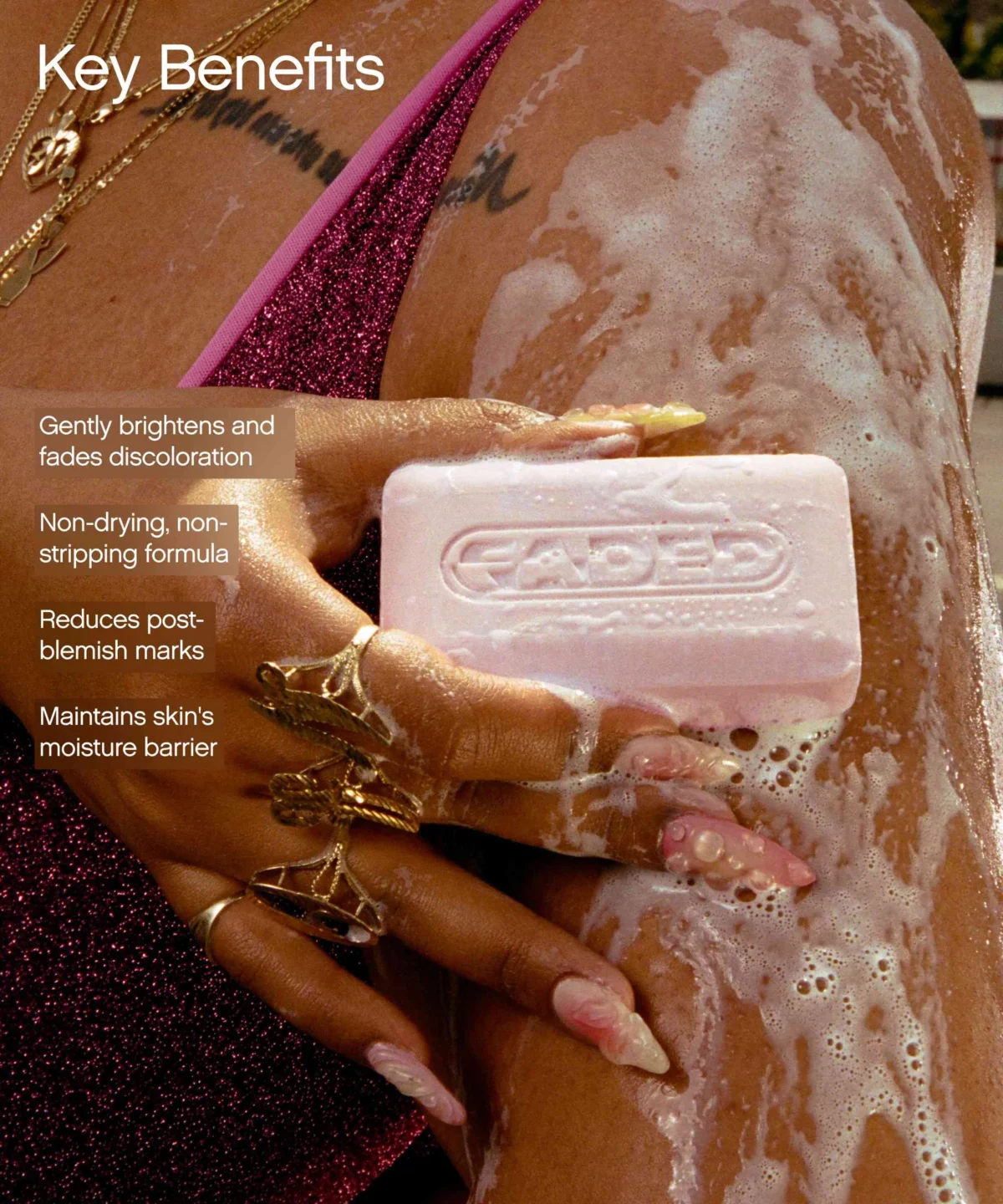 Topicals Faded Brightening Cleansing Bar (2 Pack) For Dark Spots + Discoloration - Image 2