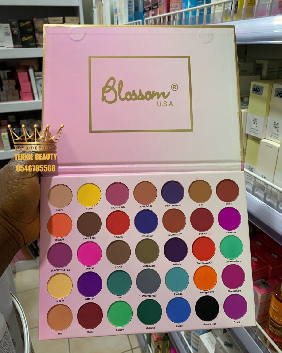 5A2F93F2-5AD6-44AD-A601-ACE898D51793 Blossom Pigmented 35 Color All Matte Eyeshadow Palette - Image 1