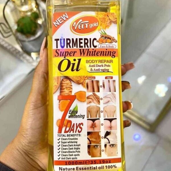 Veet Gold Turmeric Glowing Face and Body Corrector Oil 1000 ml