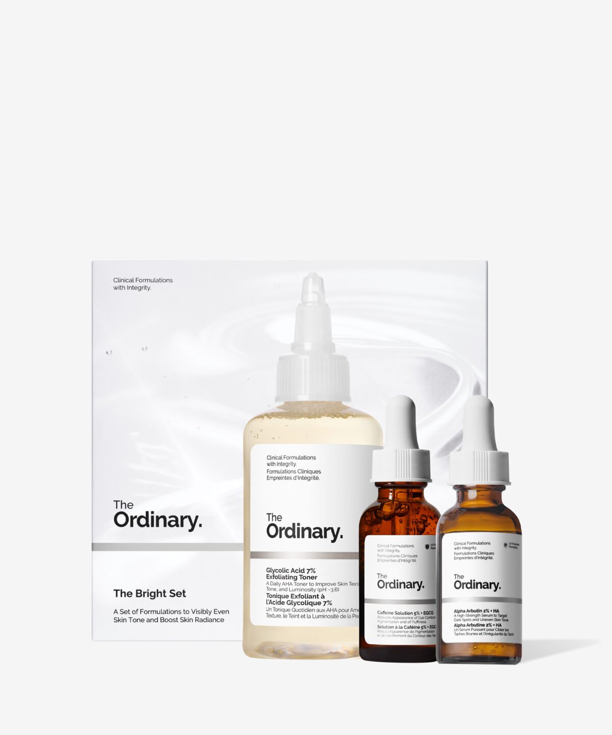The Ordinary The Bright Set / glycolic acid | alpha arbutin | caffeine - Image 1