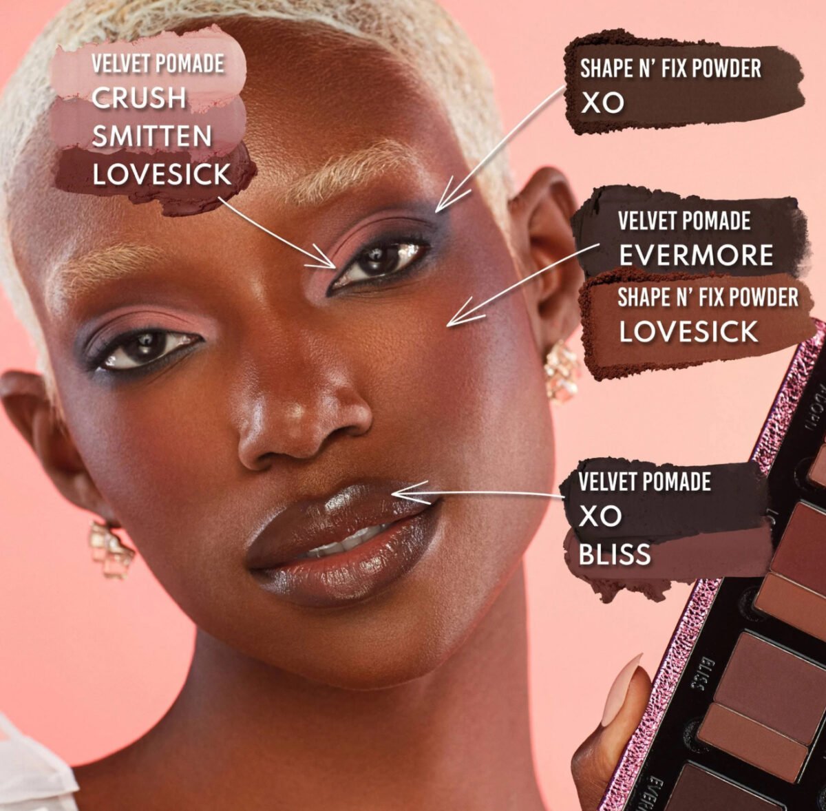 Danessa Myricks Groundwork Palette Blooming Romance Palette For Eyes, Brows, Face & Lips - Image 4