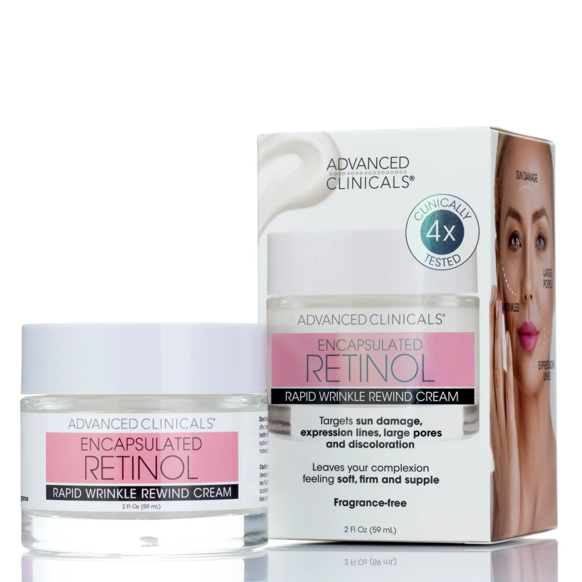 Advanced Clinicals Retinol Wrinkle Rewind Face Cream - Image 1