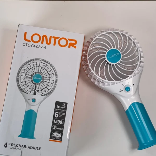 Lontor blue & white mini hand fan