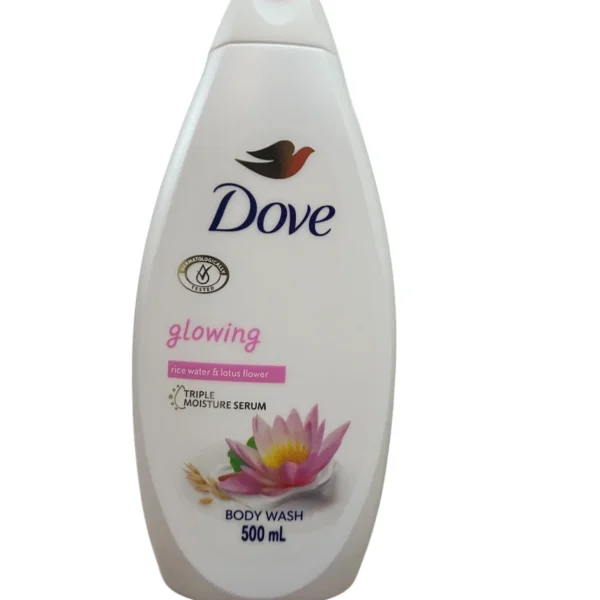 Dove glowing rice water & lotus body wash 500ml