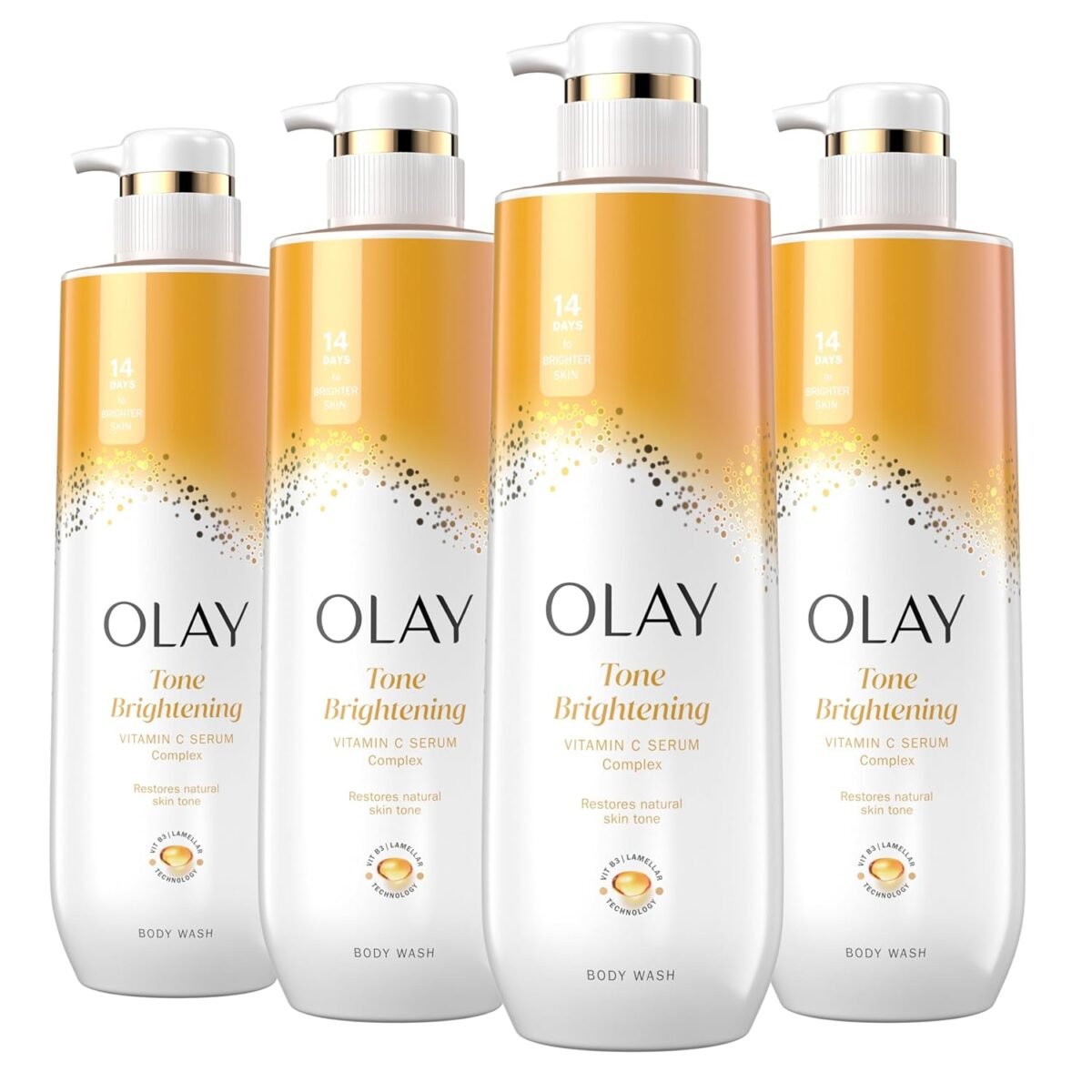 Olay Tone Brightening Vitamin C Serum Complex and BHA Serum Complex Body Wash 20oz (591ml) - Image 3