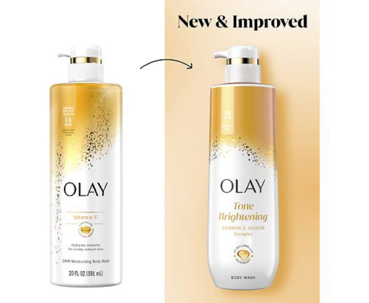 Olay Tone Brightening Vitamin C Serum Complex and BHA Serum Complex Body Wash 20oz (591ml) - Image 2