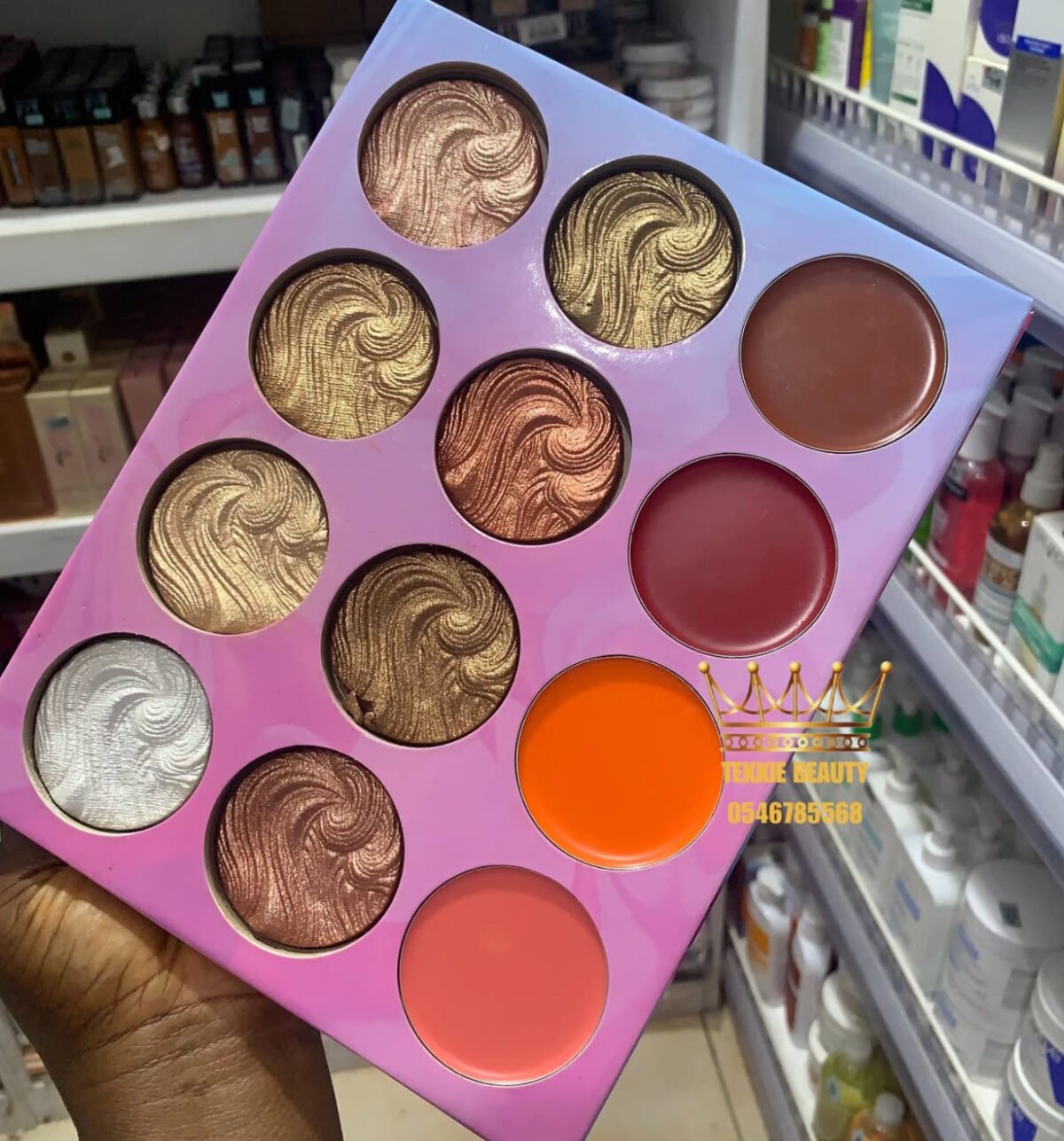 Adventure shimmering and shine cream blush and highlight palette - Image 1