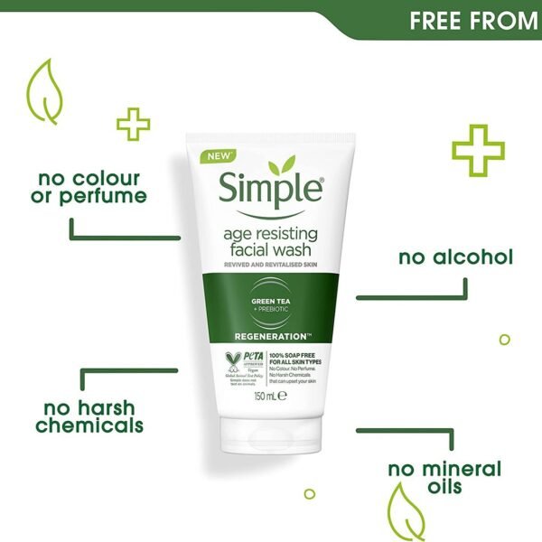 Simple age resisting facial wash