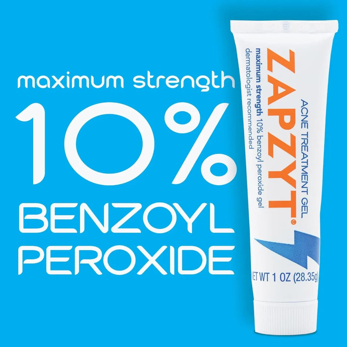 IMG_5246 ZAPZYT Acne Treatment Gel | 10% benzoyl peroxide – Maximum Strength - Image 1