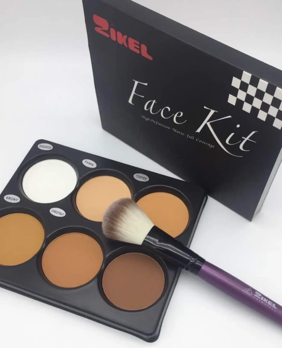 Zikel face kit 6 in 1 powder palette - fair to medium shades - Image 2