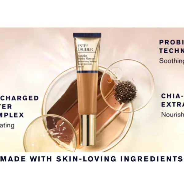 Estée Lauder Futurist Hydra Rescue Moisturizing Foundation SPF 45 - shade 6w1 sandalwood