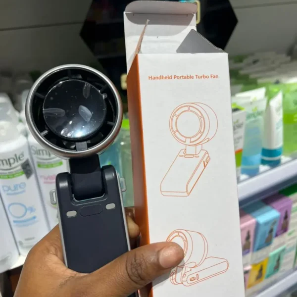 Foldable digital handheld portable turbo fan