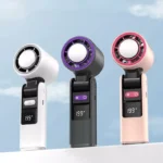 HANDHELD FAN - Foldable Digital Portable Handheld Turbo Fan With Ice Cooler | AC fan | 100 levels | long battery life | light | USB - Image 2