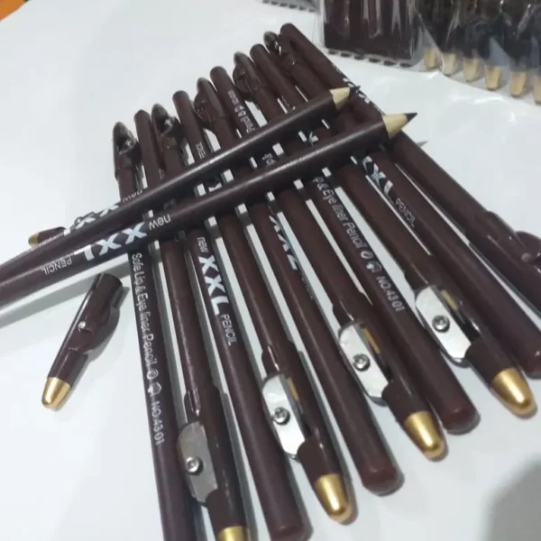 XXL lip and eyeliner pencil with sharpener - DARK BROWN