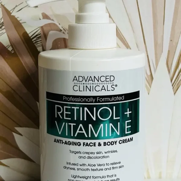 Advanced Clinicals Anti-Aging Retinol & Vitamin E Face & Body Cream 15oz
