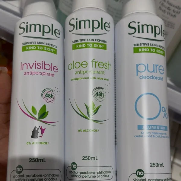 Simple Sensitive Skin 48h Anti-perspirant Deodorant Aerosol Spray