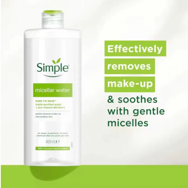 Simple Kind To Skin Micellar Cleansing Water 400Ml green