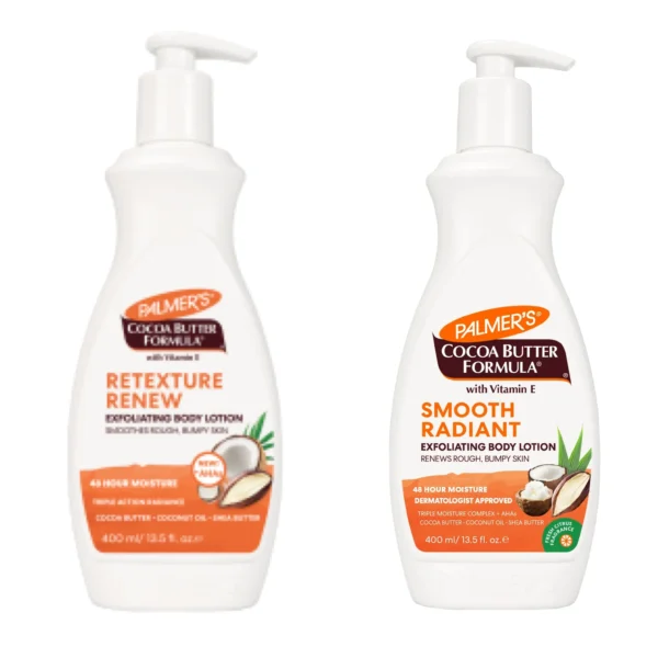 Palmer’s Cocoa Butter Formula Smooth Radiant / Retexture Renew Exfoliating Body Lotion