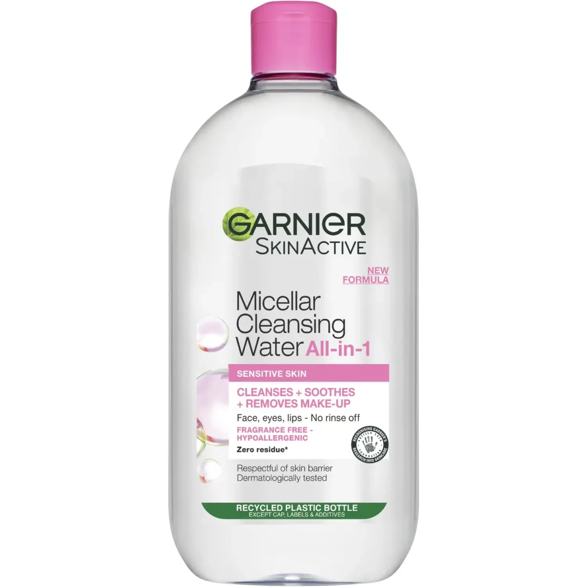 Garnier skin active micellar cleansing water all-in-1 for sensitive skin - hot pink (700 ml) - Image 1
