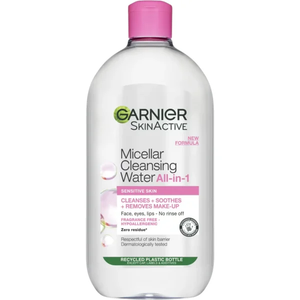Garnier skin active micellar cleansing water all-in-1 for sensitive skin - hot pink (700 ml)